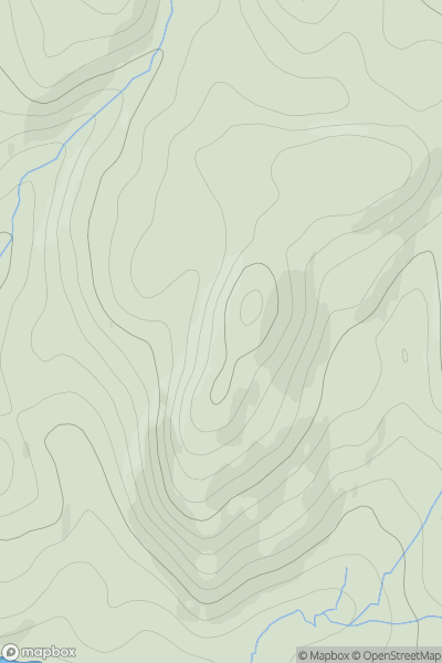 Thumbnail image for Barr nan Damh [Loch Fyne to Bute and the Firth of Clyde] [NR931708] showing contour plot for surrounding peak